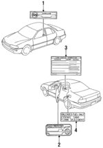 4266133260 - : 1994 Toyota Camry - Caution Label for Toyota: Camry Image