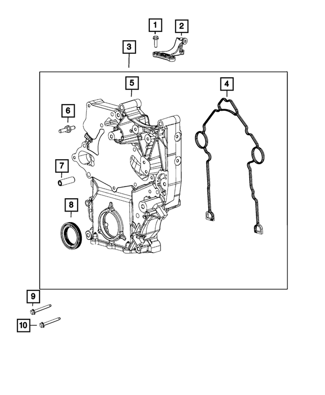 « 6101982 – Engine : Tête Hexagonale Vis Et Rondelle, Montage pour Mopar Image »