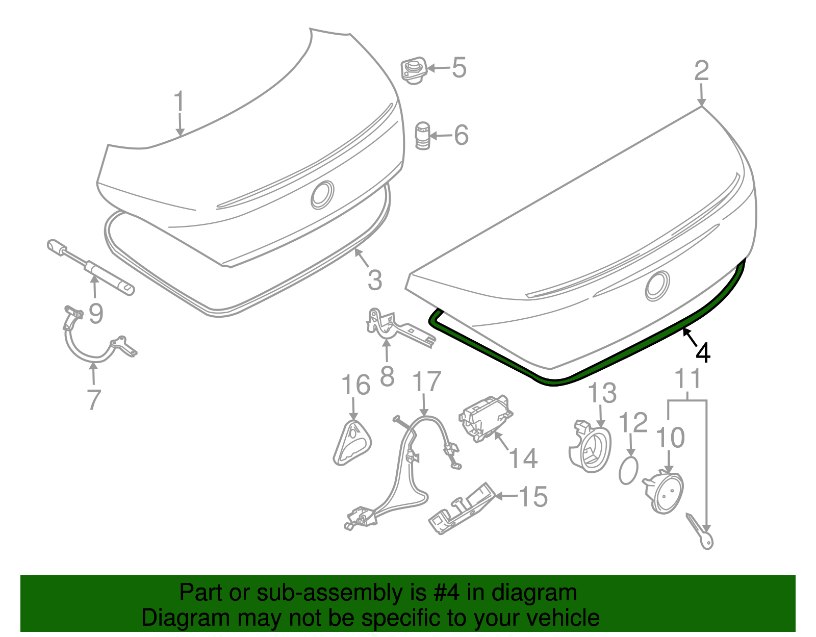 Weatherstrip - BMW (51767008807)