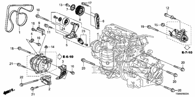 Alternator Bracket (1.8L) for 2012 Honda Civic #0