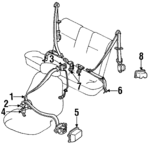 8981023100AQ - : 1992-1995 Hyundai Scoupe - Belt &amp; Retractor for Hyundai: Scoupe Image