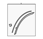 7407A678 - : Wheel Opening Molding for Mitsubishi: Outlander Image