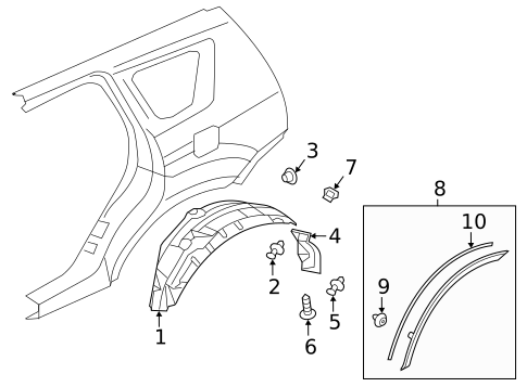 Exterior Trim - Quarter Panel for 2015 Mitsubishi Outlander #0