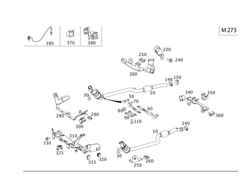 Exhaust System on 8-Cylinder Gasoline Vehicles for 2008 Mercedes-Benz E550 #0