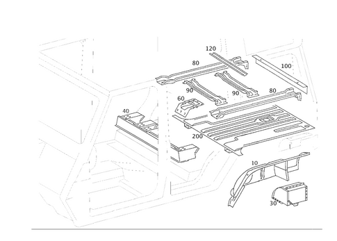 Rear End Floor for 2014 Mercedes-Benz G550 #0