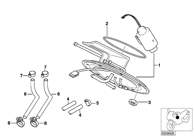 13711342368 - : Retour Fuel Hose for BMW-Motorrad Image