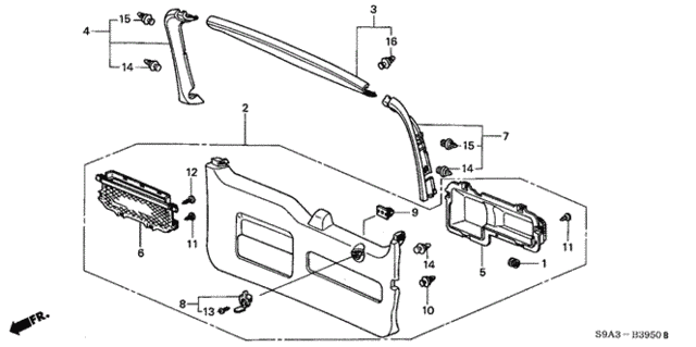 Tailgate Lining for 2003 Honda CR-V #0