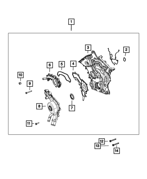 Timing Belt/Chain and Cover and Balance Shaft for 2012 Dodge Charger #0
