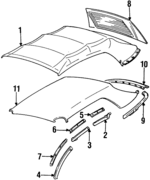 F5ZZ7651555AA - Body: Cover Assembly Retainer for Ford: Mustang Image