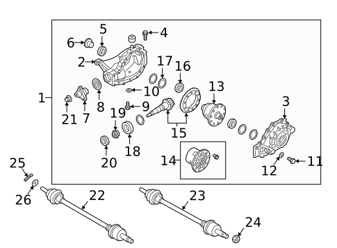 Axle & Differential for 2019 Genesis G70 #0