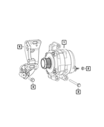R6029624AB - Electrical: Alternator, Remanufactured for Chrysler: 200 | Fiat: 500X | Jeep: Cherokee, Compass, Renegade | Ram: ProMaster City Image