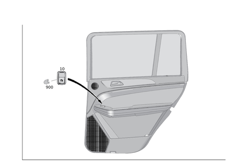 Switch in Rear Door Trim for 2012 Mercedes-Benz GL350 #0