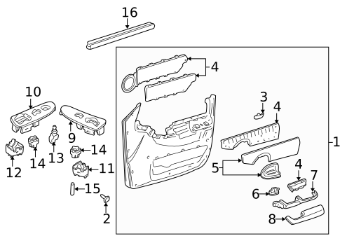 Interior Trim - Front Door for 1999 Chevrolet Venture #0