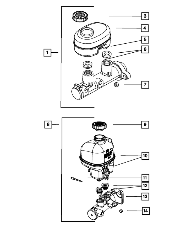 4723394 - Service Brakes: Master Cylinder Reservoir Pin, Mounting for Mopar Image