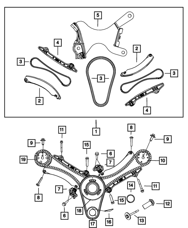 6100932 - 3.7L Gas; Engine: Hex Flange Head Bolt, Mounting for Mopar Image