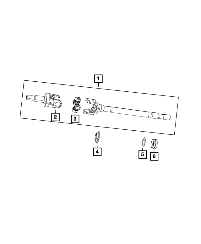 V8145053AA - Front Axle; Dana 186 MM; Differential and Drive Line: U-joint Kit for Mopar Image