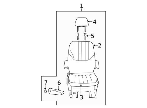 Rear Seat Components for 2006 Dodge Grand Caravan #2