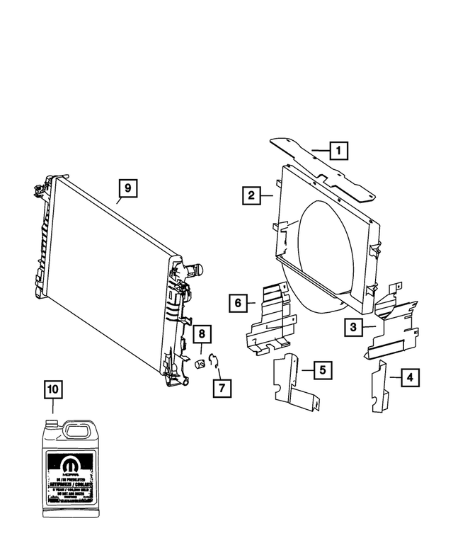 68004916AA - : Radiator Cover for Mopar Image