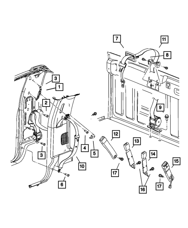 5HJ46BD5AC - Restraints: Seat Belt Bezel for Mopar Image image