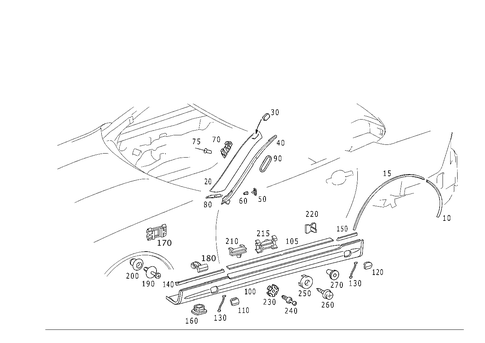 Outside Attachment Parts for 1999 Mercedes-Benz SLK230 #1