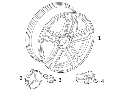 Wheel for 2023 Mercedes-Benz EQE 500 SUV #0