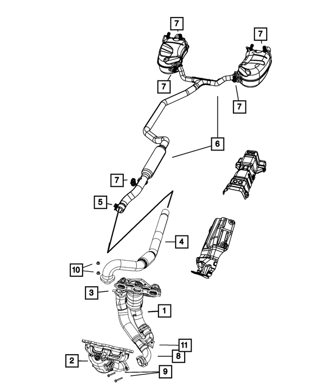 4743708AE - : Exhaust Muffler And Resonator for Mopar Image