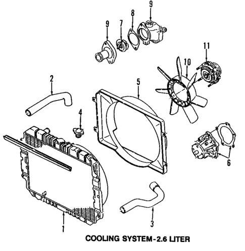 Radiator & Components for 1991 Isuzu Rodeo #1