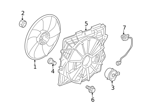 Cooling Fan, Clutch & Motor for 2014 Cadillac CTS #1