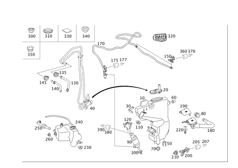 Pane Washer, Headlamp Wiper/Washer for 2008 Mercedes-Benz CLS550 #0