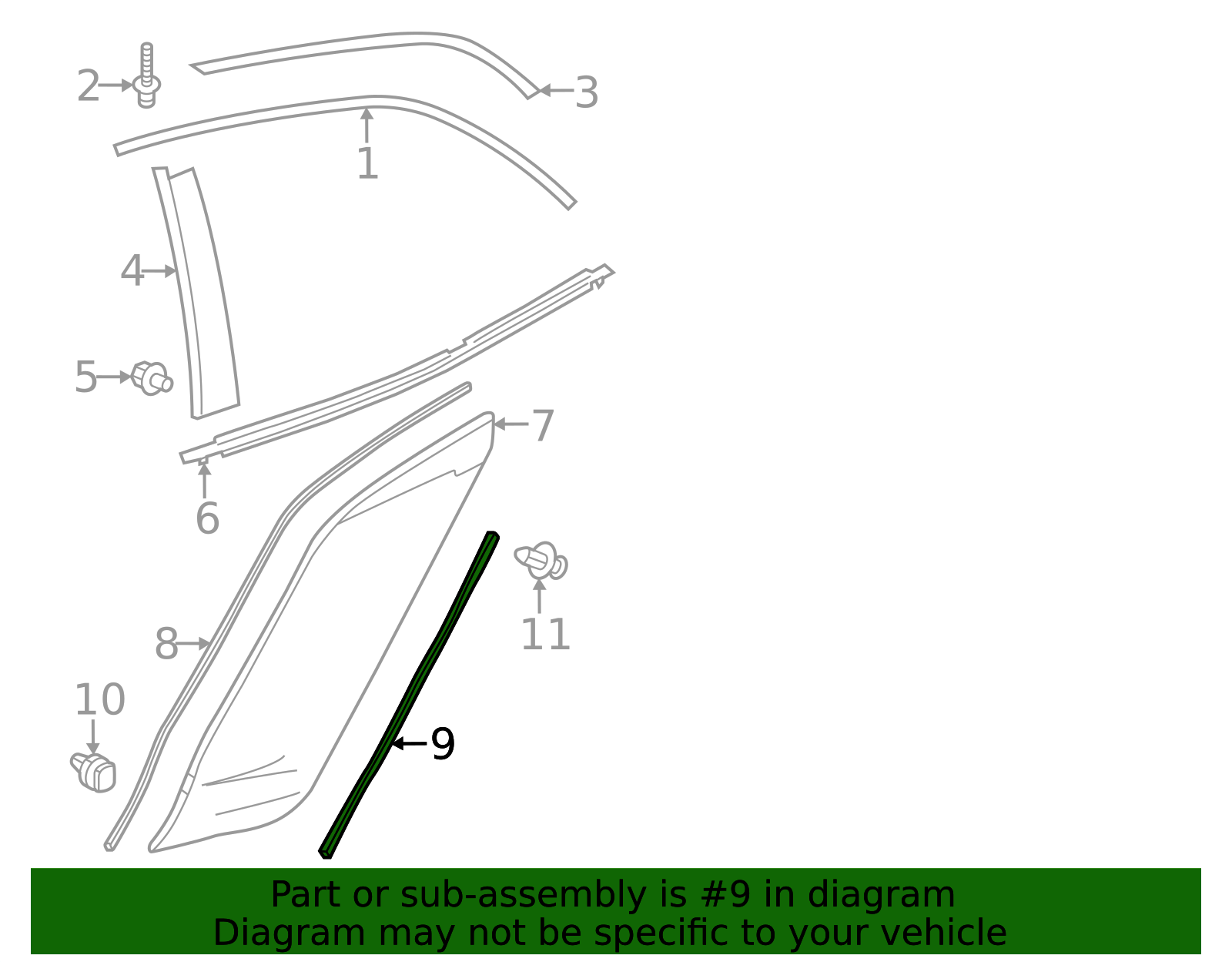 75697-12050 - 2023-2024 Toyota GR Corolla - Lower Molding Pad ...