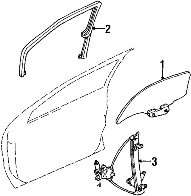 F8XZ1223209AA - : Regulator - Window - Less Moto for Ford Image