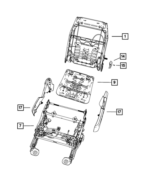 Front Seats - Adjusters, Recliners, Shields and Risers for 2013 Dodge Avenger #2
