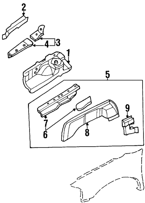Structural Components & Rails for 1999 Mercury Villager #0