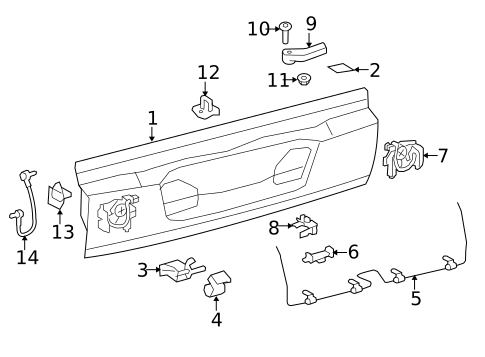 Tailgate for 2016 Lexus LX570 #0
