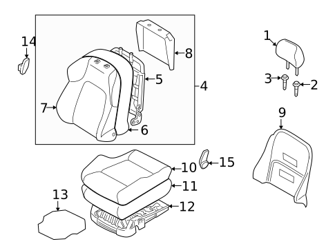Front Seat Components for 2007 Hyundai Tiburon #0
