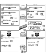 5113306AA - Exterior Ornamentation: C/v Nameplate for Chrysler: Town &amp; Country, Voyager | Dodge: Caravan, Grand Caravan Image