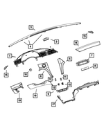 UF331DVAA - : Instrument Panel Bin for Mopar Image