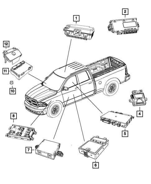 Keys, Modules and Engine Controllers for 2015 Ram 3500 #3