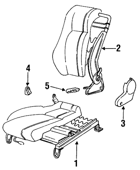 Seats & Track Components for 1990 Isuzu Impulse #0