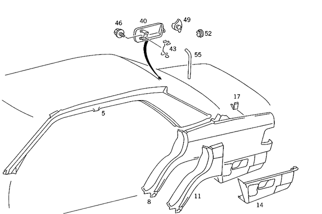 1246370409 - : Paneling, Roof for Mercedes-Benz Image