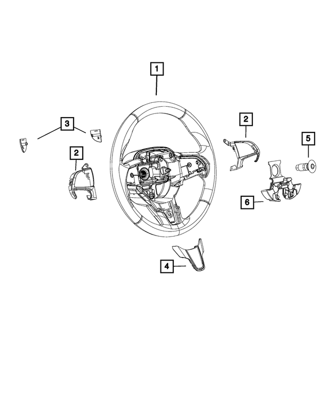6VD91ML2AA - Steering: Steering Wheel for Mopar Image