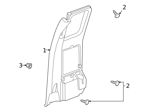 Interior Trim - Rear Door for 2011 Ram Dakota #1