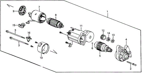 Starter Motor (Denso) (1) for 1991 Honda Civic #0