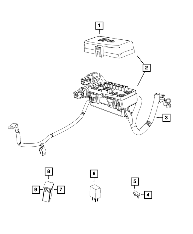 « 68188679AA – Electrical : Centre De Distribution électrique Couvercle pour Mopar Image »