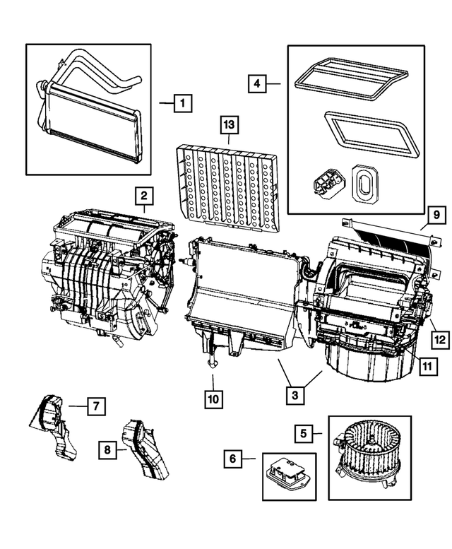 68018839AA - : Heater Unit Baffle for Mopar Image