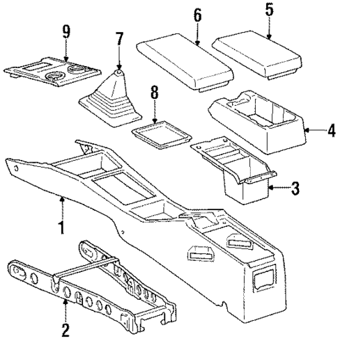 Console for 1988 Toyota Camry #0