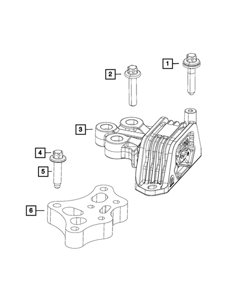 Engine Mounting for 2014 Fiat 500L #1