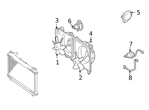 Cooling Fan for 2005 Mitsubishi Outlander #0