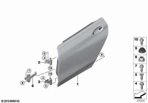 Door, Rear for 2018 BMW 640iX #0