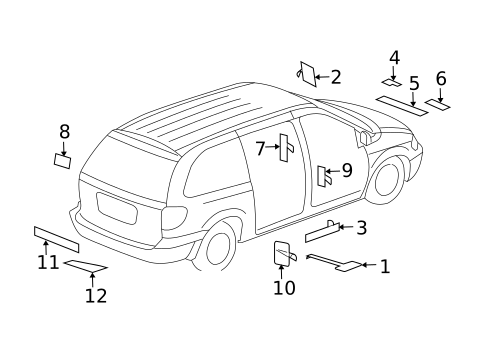 Labels for 2008 Chrysler Pacifica #0